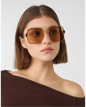 Stradivarius Sunglasses With Metal Temples - Brown