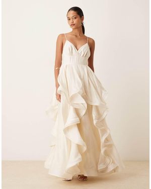 True Decadence Plunge Front Maxi Dress - Natural