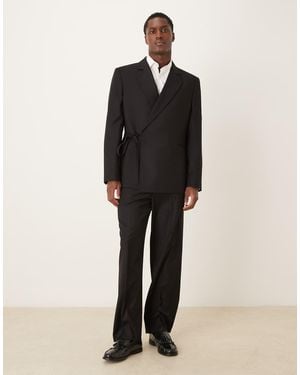 ASOS Wide Suit Trousers - Black
