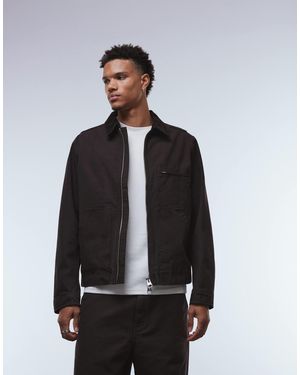 ARKET Canvas Zip Front Workwear Jacket - Black