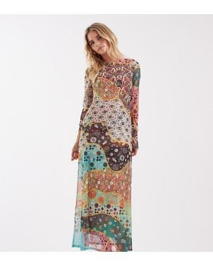 Never Fully Dressed Petite Aria Mesh Midaxi Dress - Multicolour