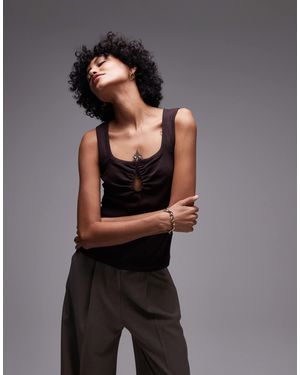 & Other Stories Ribbed Jersey Sleeveless Top - Gray