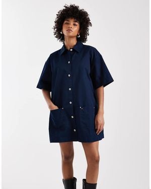 Tommy Hilfiger Workwear Overall Mini Dress - Blue