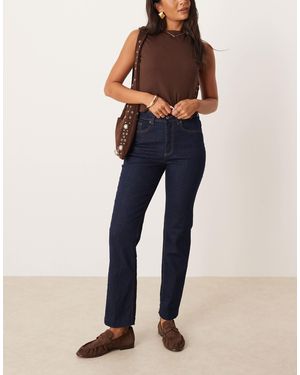 Aware Alice High Waist Stretch Straight Leg Jeans - Blue