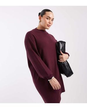Vero Moda Gebreide Minijurk Met Opstaande Boord - Rood