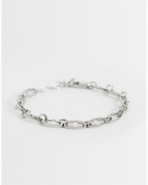 ASOS Cross Cut Out Chain Bracelet - Natural