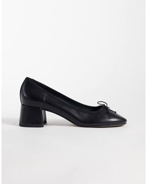 ASOS Sweet Pea Schoenen Met Strikdetail, Blokhak, Middenhoog - Blauw