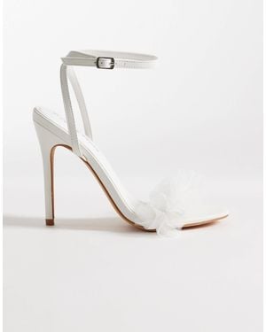 Public Desire High Heeled Tie Leg Sandals - White