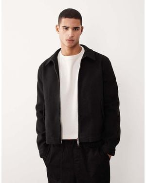 ASOS Wool Look Harrington Jacket - Blue
