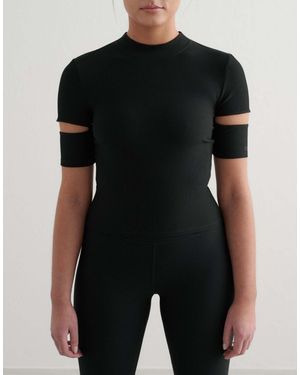Aim'n – sportliches, geripptes bustier - Schwarz
