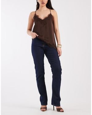ASOS High Waisted Slim Straight Jeans - Grey