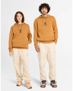 Timberland Hoodie Met Gestapelde Logoprint - Oranje