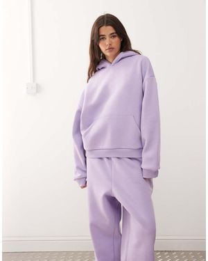 Collusion Heavyweight Boxy Hoodie - Purple
