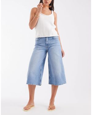 ASOS Culotte Crop Jean - Blue