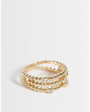 ASOS Ring mit perlendetail und kristallen - Natur