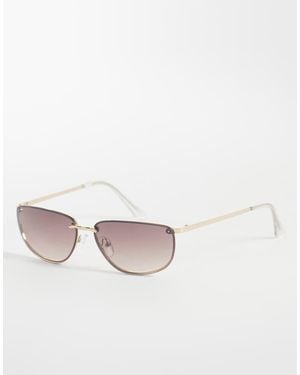 ALDO Kathie Rimless Slim Sunglasses - White