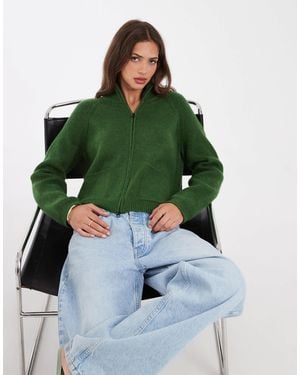 Free People On It Half Zip Sweater - Green