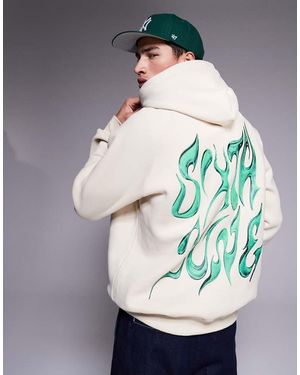 Sixth June Sudadera Con Capucha Y Estampado Trasero De Logo Cromático De -Blanco - Gris