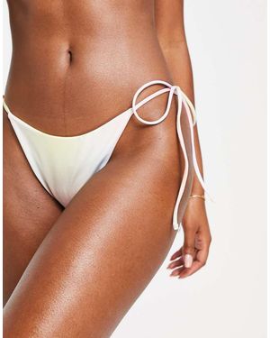 NA-KD X Zoe Pastelle Tie Detail Bikini Bottoms - Multicolour
