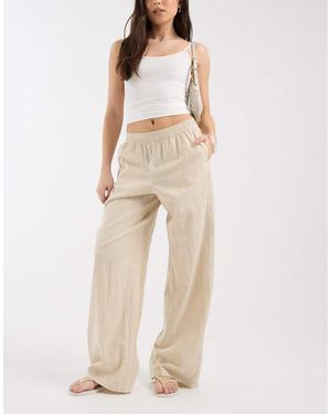 JJXX Linen Blend Trousers - Natural