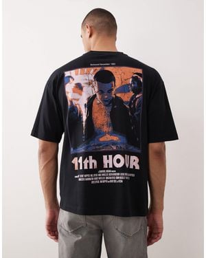 ASOS Unisex Oversized T-shirt With Stranger Things Prints - Blue