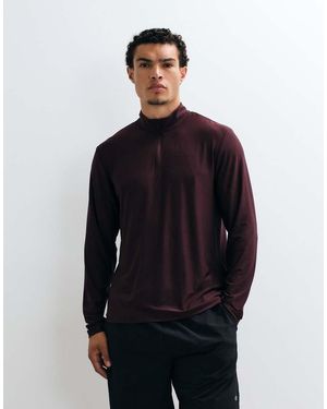 Jack & Jones Sports Quarter Zip Quick Dry Long Sleeve Training Top - Blue