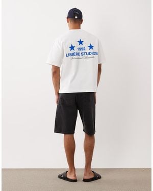 River Island Oversized 'lisere Studios' Print T-shirt - White