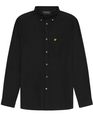 Lyle & Scott Ls Woven Shirts Plain Oxford Shirt - Black