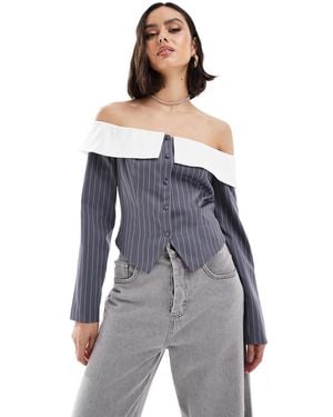 Extro & Vert – trägerloser korsett-blazer - Blau