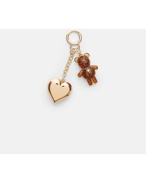 Stradivarius Metallic Berenbedeltje - Wit