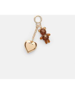 Stradivarius Metallic Bear Charm - White