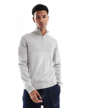 Threadbare Jersey Con Cremallera Corta De - Gris