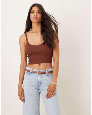 Glamorous Burgundy Knit Top - Blue