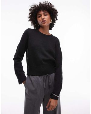 SELECTED Jersey Con Cuello Redondo De Punto De Femme - Negro