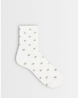 ASOS Polka Dot Socks - White