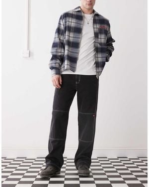 Dickies Jeans Ampi Slavato Con Ginocchia Doppiate - Grigio