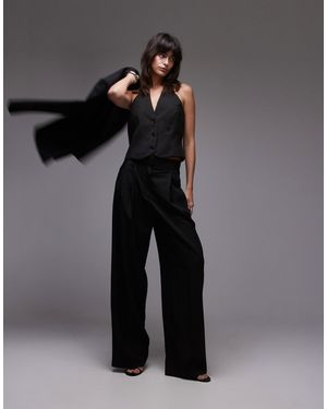 Mango Pintuck Slouchy Light Weight Trouser Co-ord - Black