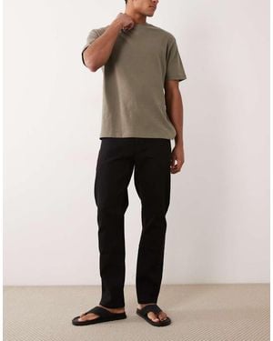 Farah Vaqueros Negros De Pernera Recta Elm De - Neutro