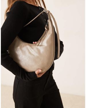 Mango Half Moon Shoulder Bag - Black