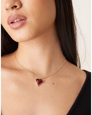 ASOS Collar Con Colgante En Forma De Corazón De - Neutro
