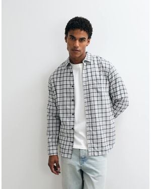 Jack & Jones Flannel Check Shirt - White