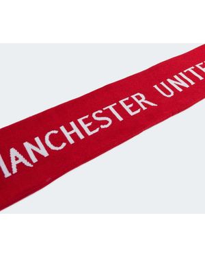 adidas Originals Bufanda Roja, Blanca Y Negra Con Diseño De La Primera Equipación Del Manchester United De -Rojo