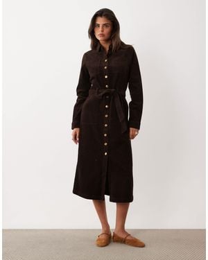 Nobody's Child Noah cord-hemdblusenkleid - Schwarz