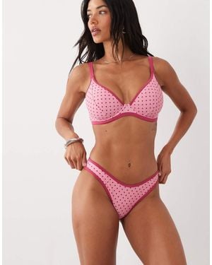 Peek & Beau High Leg Bikini Bottom - Red