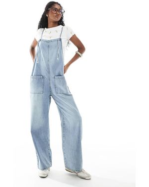 Monki Peto Vaquero Con Lavado Y Detalle De Lazada De - Azul