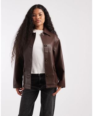 ASOS Asos design petite – harrington-jacke - Braun