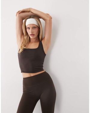 4505 Slightly Cropped Active Tank Top - Blue