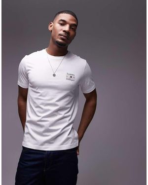 Tommy Hilfiger Stack Chest Logo T-shirt - White