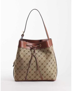 Mango Borsa A Secchiello Con Monogramma Medio - Marrone