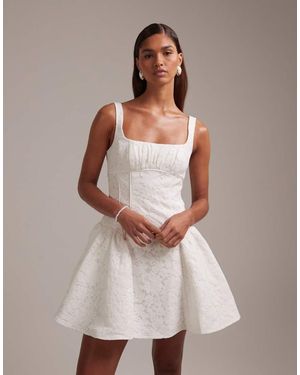 ASOS Lace Prom Bridal Mini Dress - White